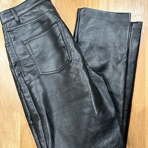 Wilfred Aritzia Black Leather Trousers